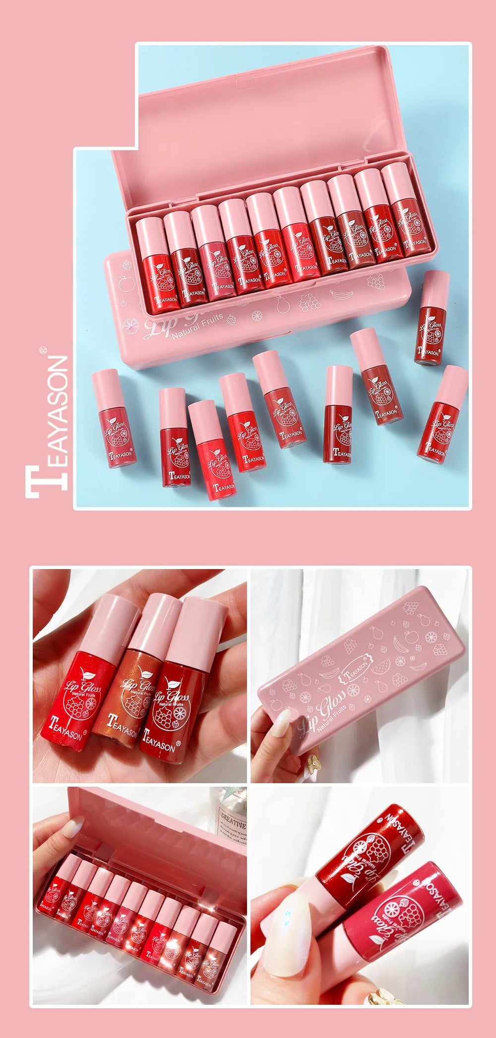 Mini 10-Colors Liquid Lip Gloss Set