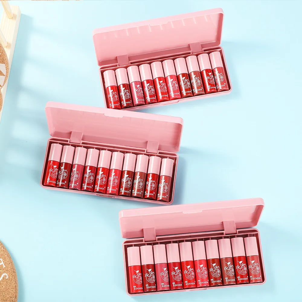 Mini 10-Colors Liquid Lip Gloss Set