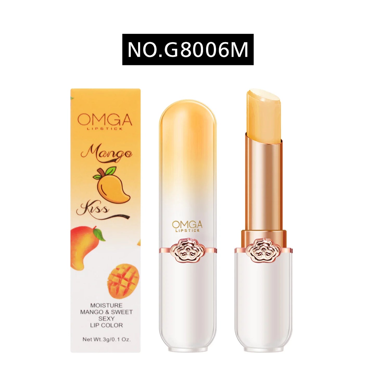 Peach Color Lip Balm Crystal Temperature Change Lipstick