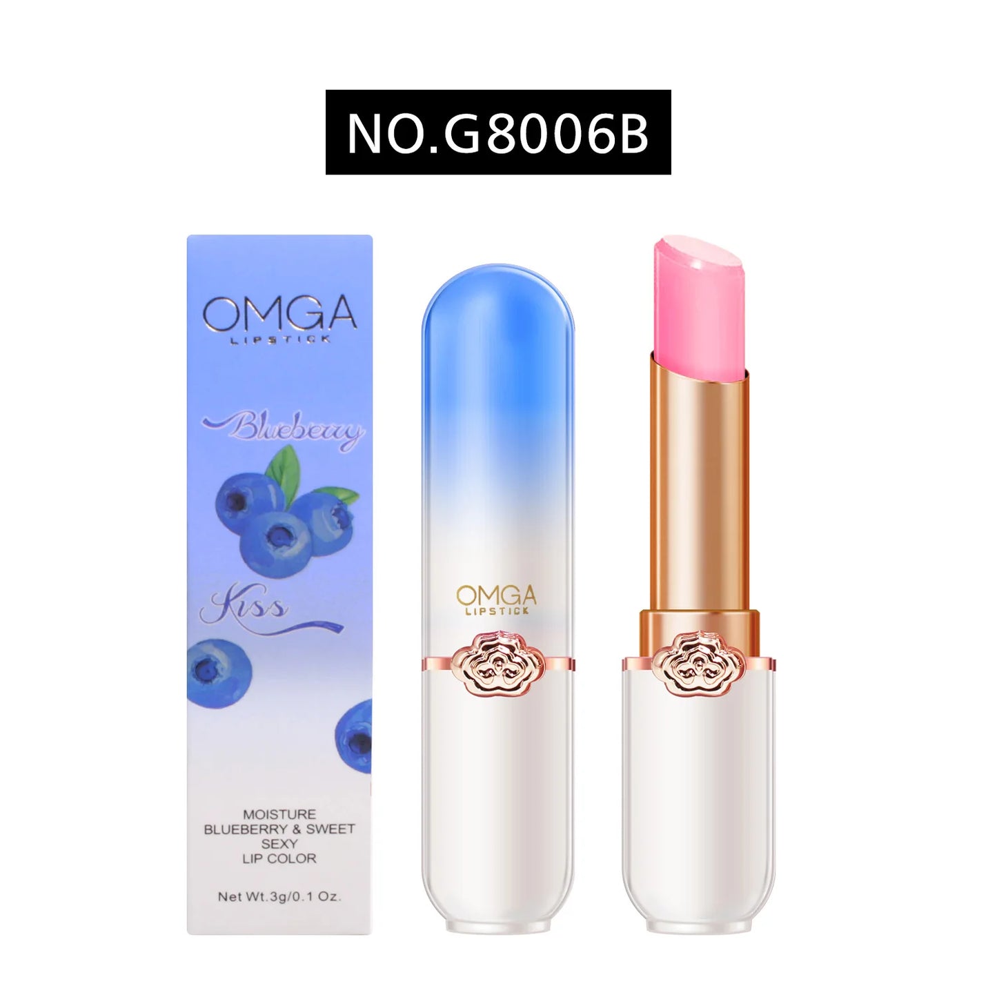 Peach Color Lip Balm Crystal Temperature Change Lipstick