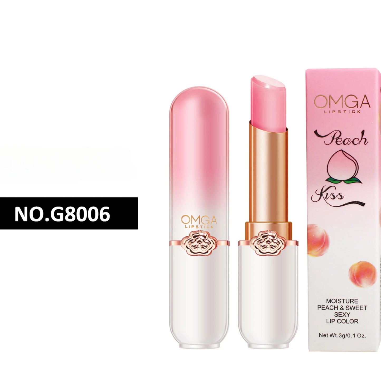 Peach Color Lip Balm Crystal Temperature Change Lipstick