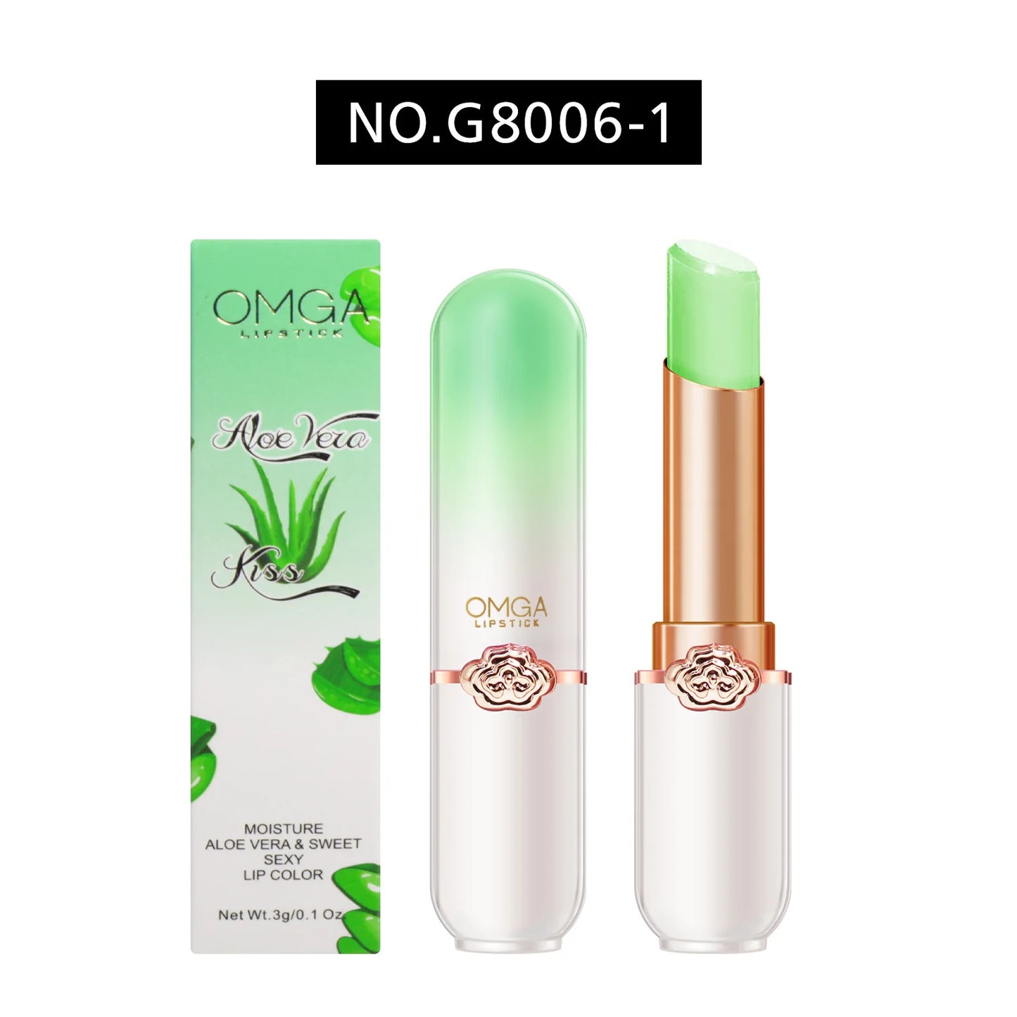 Peach Color Lip Balm Crystal Temperature Change Lipstick