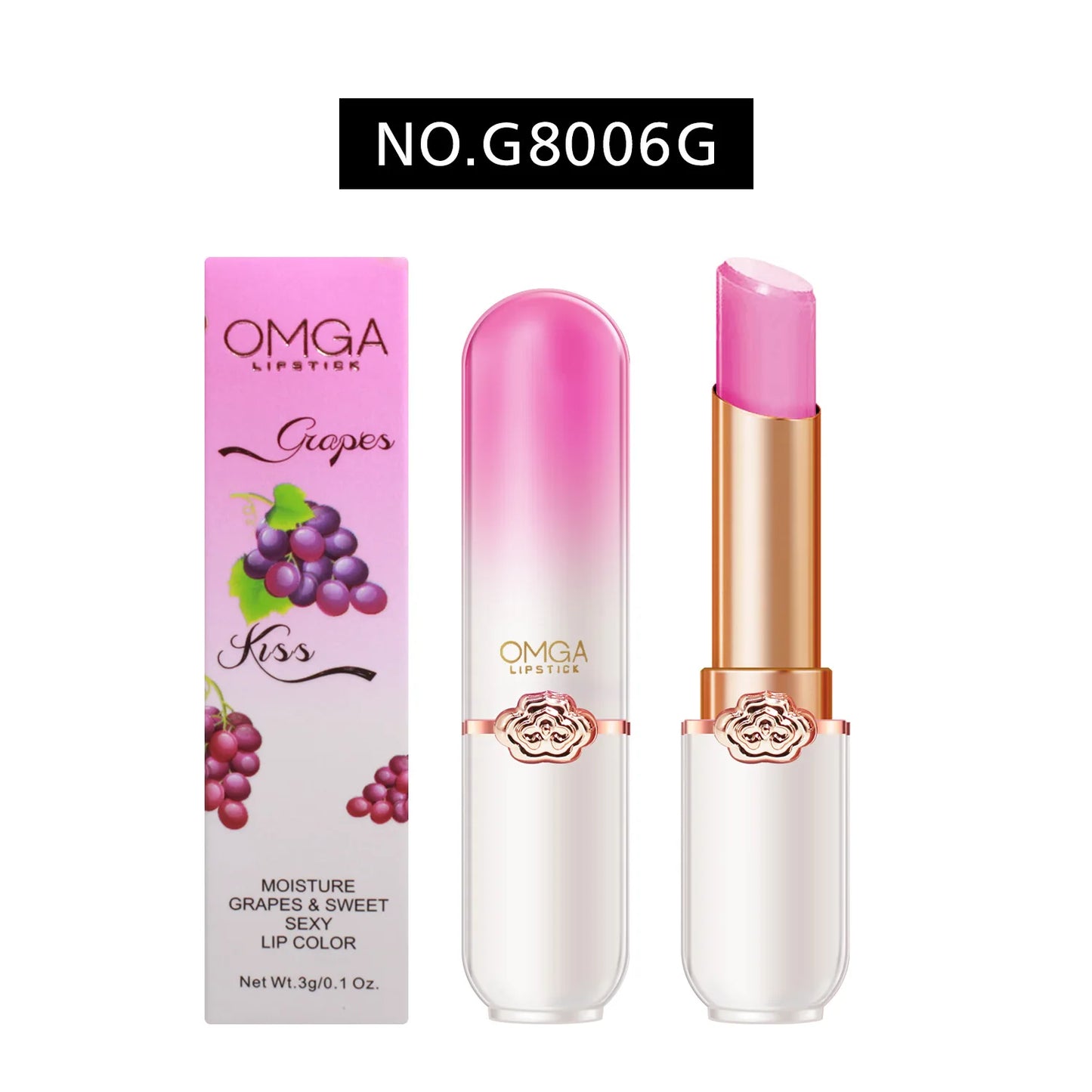 Peach Color Lip Balm Crystal Temperature Change Lipstick