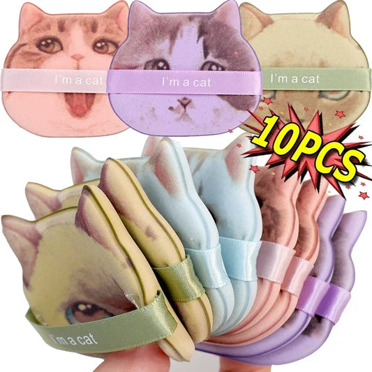 10PCS Cute Cat Makeup Puff Set