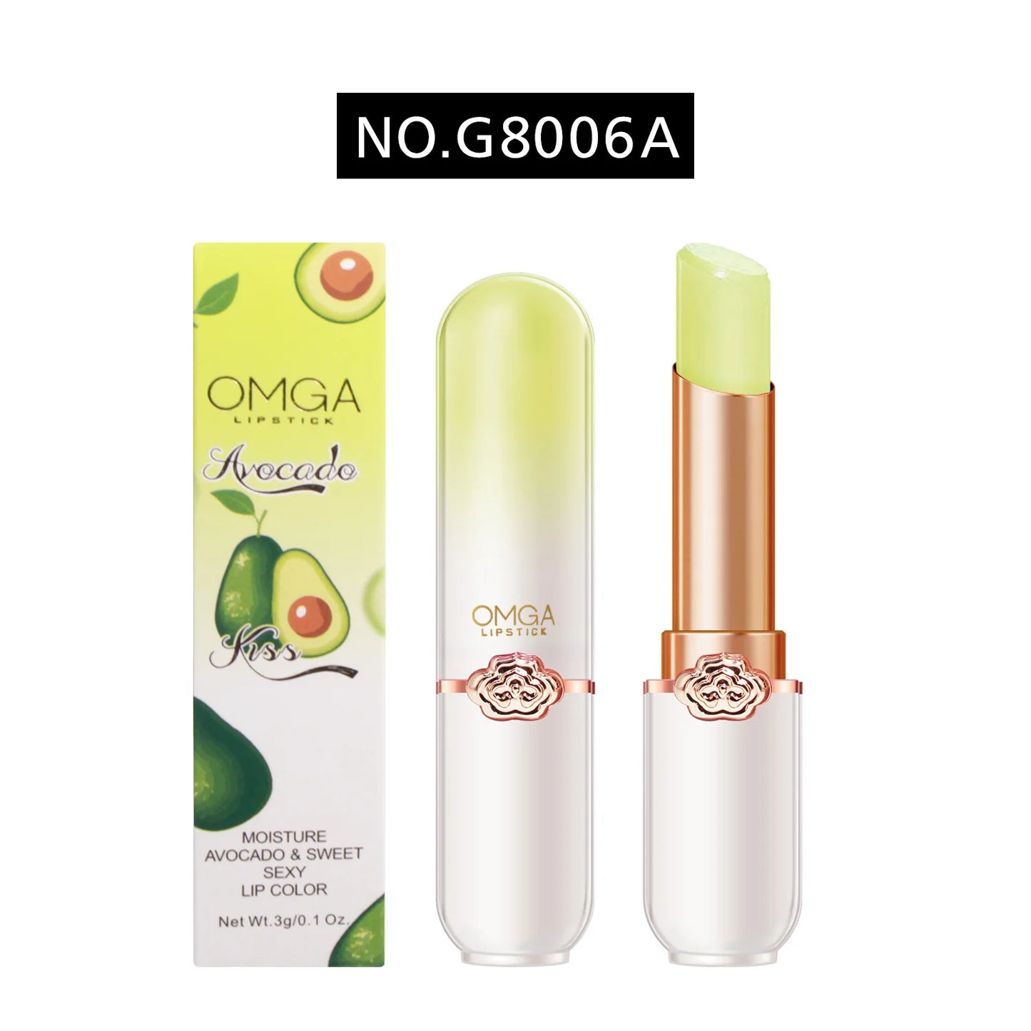 Peach Color Lip Balm Crystal Temperature Change Lipstick