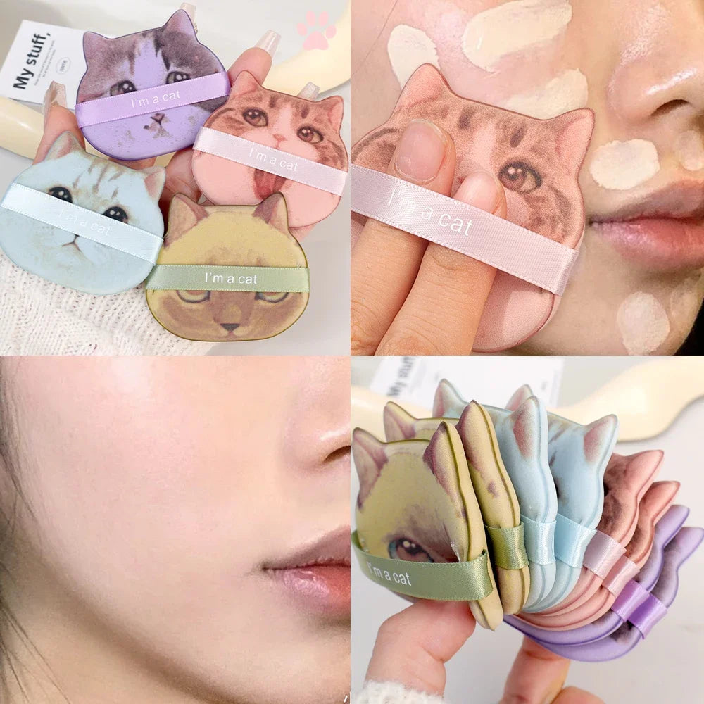 10PCS Cute Cat Makeup Puff Set