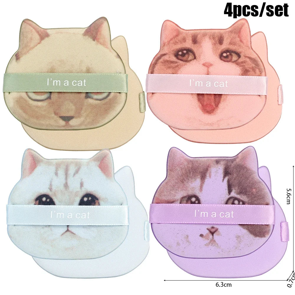 10PCS Cute Cat Makeup Puff Set